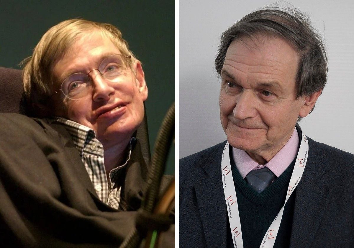 Stephen Hawking (izq.) y Roger Penrose (dcha.)