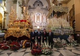 El Sevilla FC finaliza su tour de ofrendas con las hermandades de La Sed y San Bernardo
