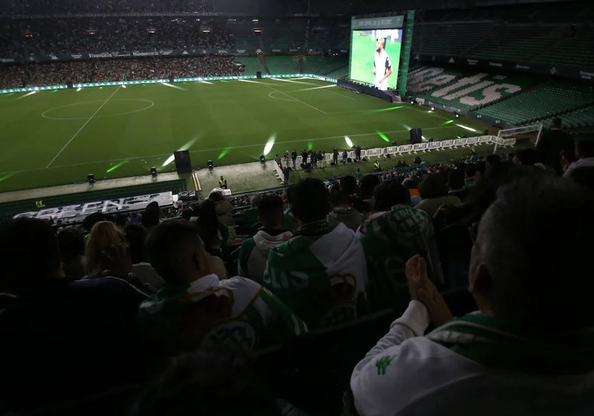 Los seguidores del Betis ya pudieron seguir en el Villamarín la final de la Copa del Rey de 2022 ante el Valencia