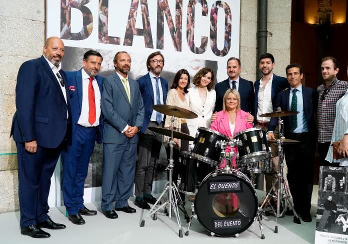 La batería de Miguel Ángel Blanco, expuesta en la Real Casa de Correos en un acto anterior