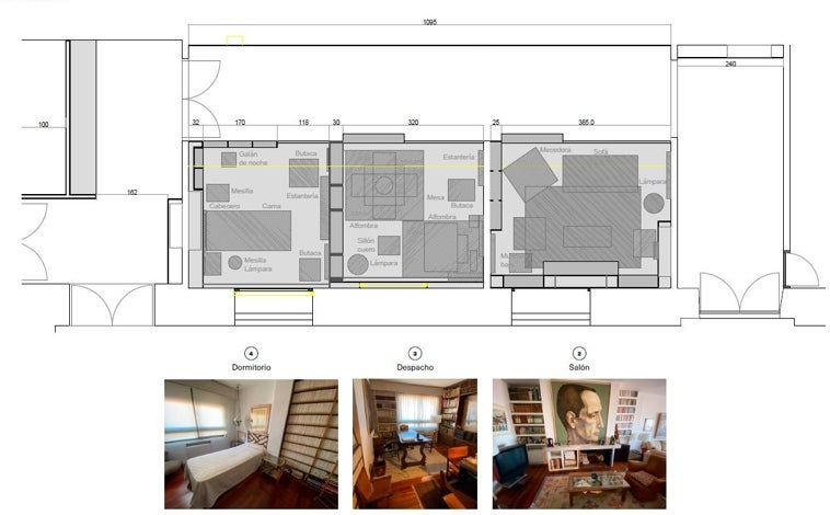 Imagen principal - Así será la 'Casa Delibes': albergará sus libros, fotografías, objetos ligados a sus aficiones y las tres estancias más relevantes de su vivienda