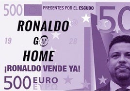 Las autoridades amenazan con multas por tirar billetes con la cara de Ronaldo en el encuentro Valladolid-Barça