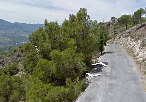 Carretera donde se ha producido el accidente, en imagen facilitada por el 112
