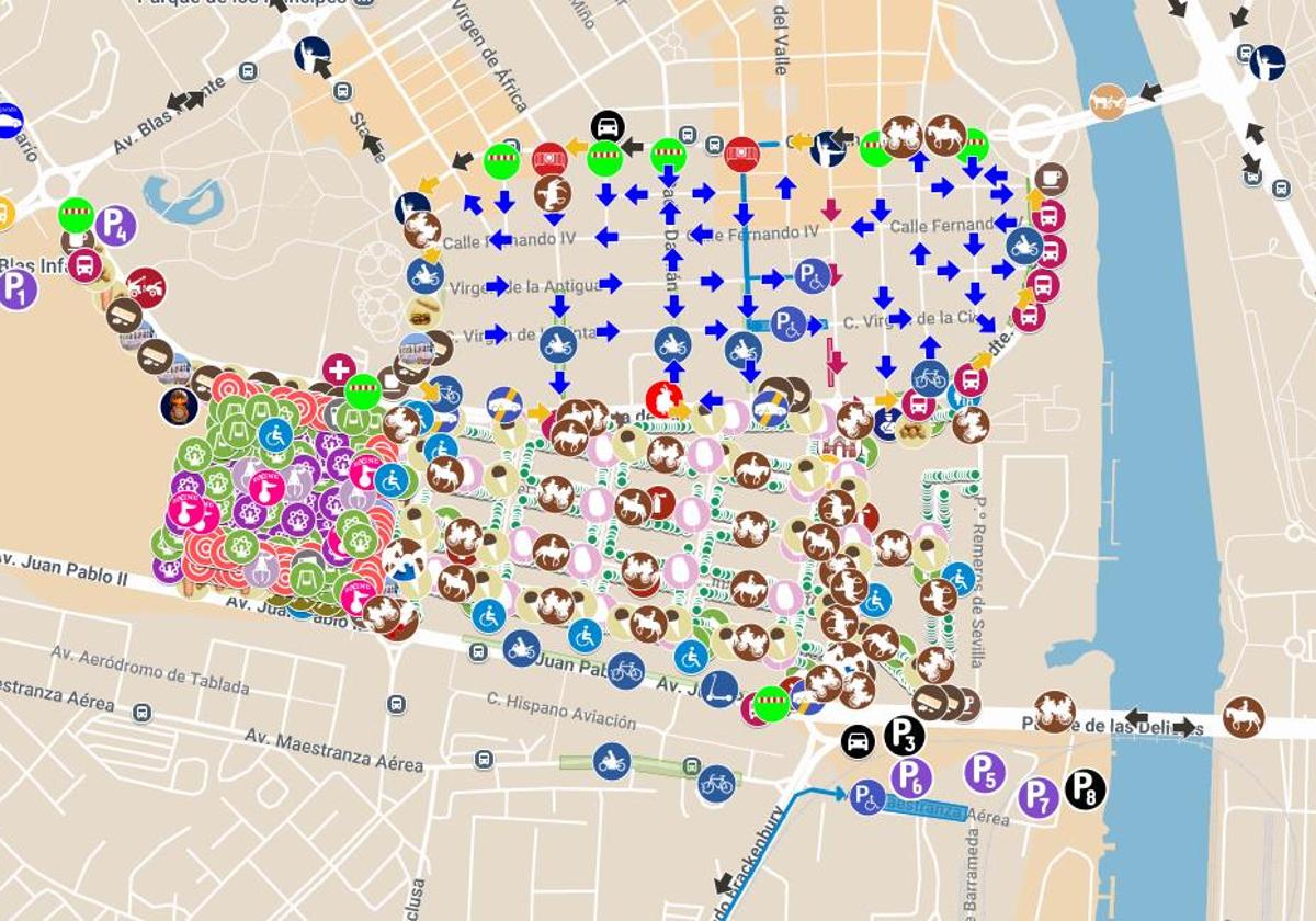 Mapa de la Feria de Sevilla 2025
