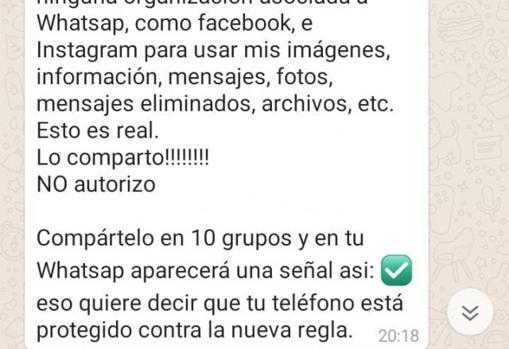 Supuestamente, al hacerlo, se activará un icono en la aplicación de WhatsApp que te protege de cara a que Facebook, Instagram o incluso la propia WhatsApp pueda hacer uso de tus fotografías